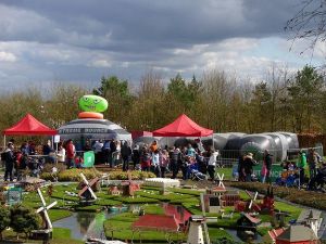 Inflatable laser tag at an event