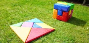 Multicoloured Soma Cube & Tangram games