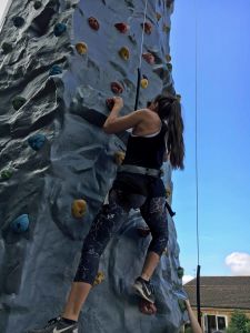 Adult Female Rock Climbing