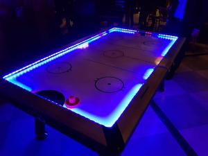 Blue LED Lighting Air Hockey