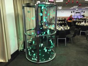 Green LED Cash Grabber with flying tokens