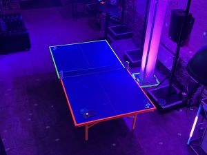 Birds eye view of the UV Table Tennis