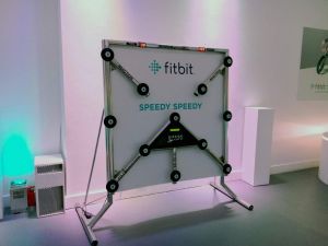 Batak reaction wall set up at a product launch for Fit Bit in Central London.