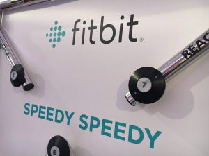 Closeup of the Fitbit branding on a Batak Reaction Wall