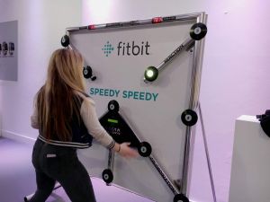 Batak reaction game complete with branded backdrop for the sport brand, Fitbit.