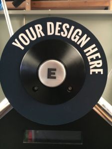 Batak Reaction Wall button surround design with the words Your Design Here around the button.