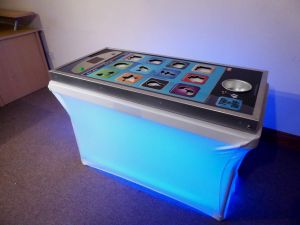 Tap The App game set up with an LED table