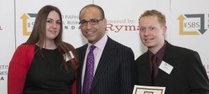 The owners of Xtreme Vortex with Entrepreneur and star of BBC's Dragons Den, Theo Paphitis at the Small Business Sunday (SBS) Event