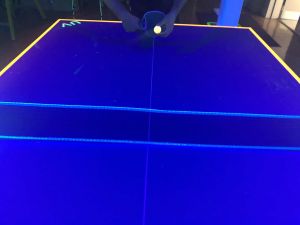The UV Table Tennis including bats and UV ping pong balls