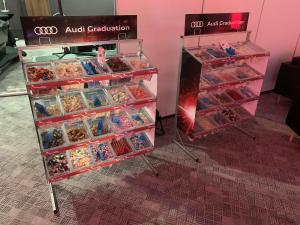 2 Audi branded pick n mix sweet stands