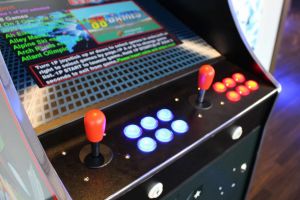 retro machine close up