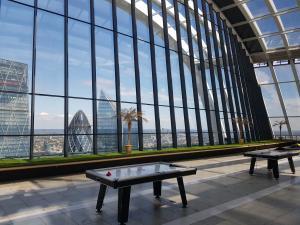 LED Air Hockey Tables with the view of London
