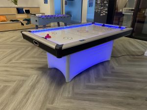 Glowing air hockey