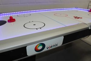 Air Hockey Side Panel with Xtreme Vortex's Logo and name