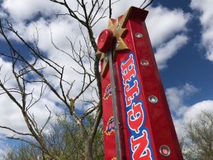 Top of high striker outside