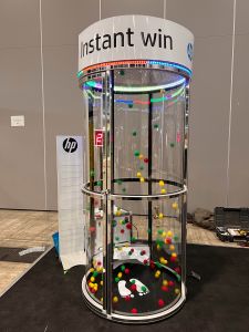 Ballnado with branding including a branded leaderboard