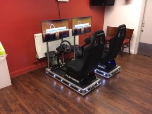 LED Racing Car Simulator Seats with LED's