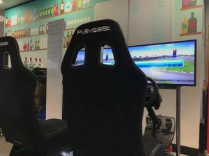 Up close of Car Sims Seats