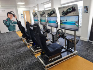 4 player branded racing simulators for EPOS