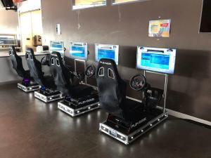 Four LED Race Sims with Monitors