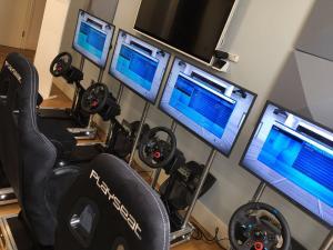 Four Racing Car Simulators
