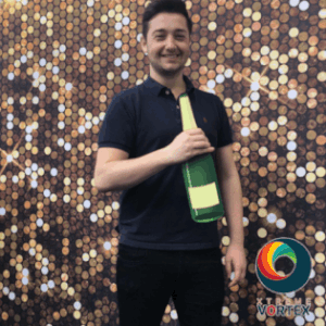 Guest trying the GIF Array Booth