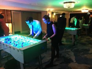 Green LED Foosball Table with players