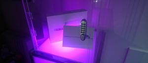 Crack the Safe with purple LED's