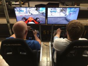 Players on the Racing Simulators