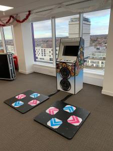 sky background view with dance machine
