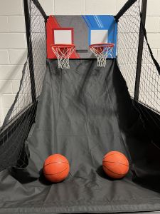 close up of our basketball digital hire game