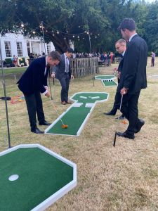 players trying our crazy golf challengings