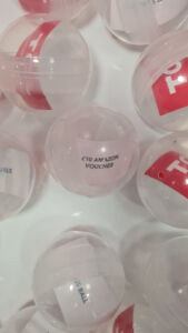 Example of prize getaways inside the capsules for the Prize Crane