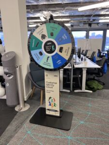 Fully Branded Manual Prize Wheel for a Office Party
