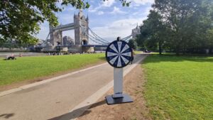 Branded Prize Wheel set up in London